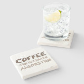 コーヒー 究極のアルゴリズム 面白いプログラマー ストーンコースター (横)