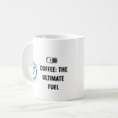 コーヒー：究極の燃料 コーヒーマグカップ (正面左)