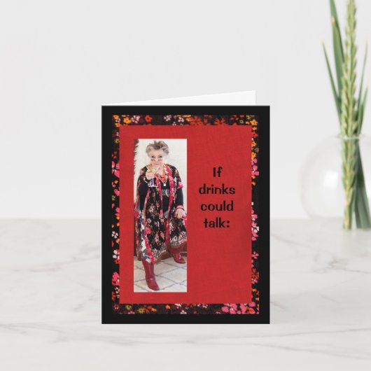 コーヒー、紅茶、テキーラユーモアのあるカード カード (正面)
