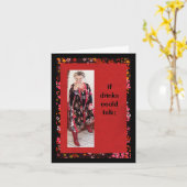 コーヒー、紅茶、テキーラユーモアのあるカード カード (黄色い花)