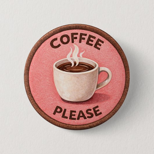 コーヒー 缶バッジ (正面)