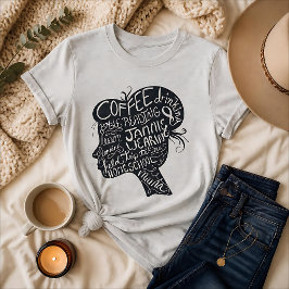 コーヒー 聖書 ホームスクール ママ 黒板 Tシャツ