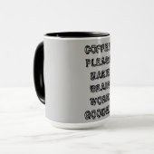 「コーヒー、脳を作って良い仕事をしてくれ」 マグカップ (正面左)