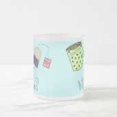 コーヒー、茶または私か。 フロストグラスマグカップ (中央)