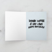 コーヒー 誕生日 グリーティング カード (内部)