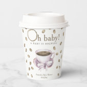 コーヒー 赤ちゃんが淹れる ベビーシャワー 紙コップ (裏面)