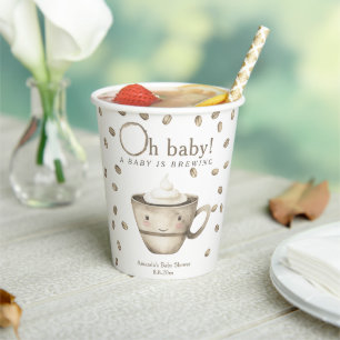 コーヒー 赤ちゃんが淹れる ベビーシャワー 紙コップ