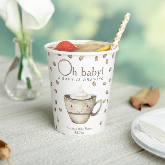 コーヒー 赤ちゃんが淹れる ベビーシャワー 紙コップ (インサイチュ)