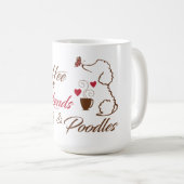 コーヒー、週末、プードル – ああ! コーヒーマグカップ (正面右)