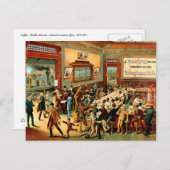 コーヒー-郵便はがき ポストカード (正面/裏面)