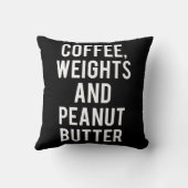 コーヒー，重量とピーナッツバター – おもしろいノベルティ クッション (裏面)