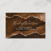 コーヒー&銅グリッター水カラーギルド瑪瑙 名刺 (正面)