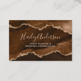 コーヒー&銅グリッター水カラーギルド瑪瑙 名刺