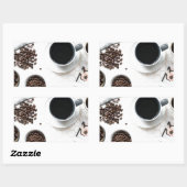 コーヒー 長方形シール (シート)