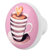 コーヒー 陶器取っ手 セラミックノブ (右)
