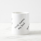 コーヒー、音楽および愛マグ コーヒーマグカップ (中央)