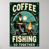 コーヒー&魚釣りが一緒に行く ポスター (正面)