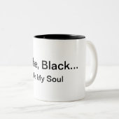 コーヒー、黒… 私の精神のマグのように ツートーンマグカップ (正面右)