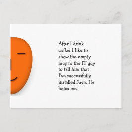 コーヒー…IT担当者…Java.. – はがきを送信するスマイル ポストカード