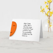 コーヒー・・IT担当・・Java・・オフィスのユーモア カード (黄色い花)