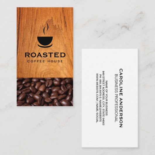 コーヒー | Javaカップ |コーヒー豆 名刺 (正面/裏面)