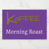 コーヒー / Kaffee フードラベル (シングルラベル)