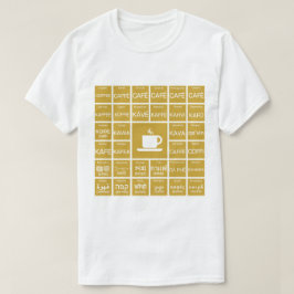 コーヒー- Multilinguals Tシャツ