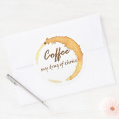 コーヒー – My Drug of Choice ラウンドシール (封筒)