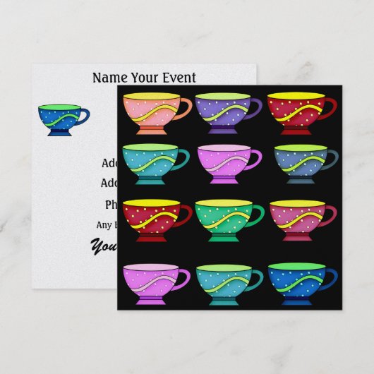 コーヒー or 紅茶 ? - SRF 招待状 (正面/裏面)