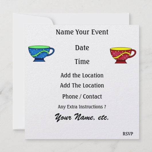 コーヒー or 紅茶 ? - SRF 招待状 (裏面)