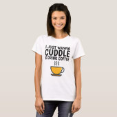 コーヒー、Tシャツを飲みおもしろいながら飲む Tシャツ (正面フル)
