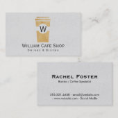 コーヒー | to go （茶のテクスチャII） 名刺 (正面/裏面)