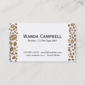 コーヒー | to go (brown texture II)コーヒー豆 名刺 (裏面)