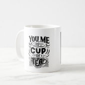コーヒー「You and Me and a Cup of パーソナライズされた Tea」 コーヒーマグカップ (正面左)
