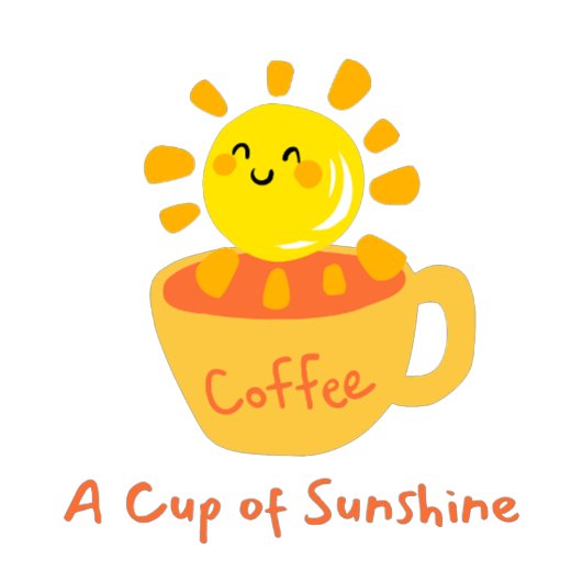 コーヒーAカップの太陽の光 Tシャツ