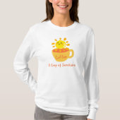 コーヒーAカップの太陽の光 Tシャツ (正面)