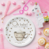 コーヒーAベビーが赤ちゃんシャワーを醸造している ペーパープレート (パーティー)