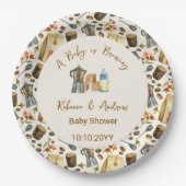 コーヒーAベビーは赤ちゃんシャワーを醸造している ペーパープレート (正面)