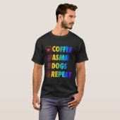 コーヒーAsmr Dogsライフの基本シンプルアイコン Tシャツ (正面フル)