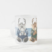 コーヒーBouグループ-曇らされたマグ フロストグラスマグカップ (正面左)