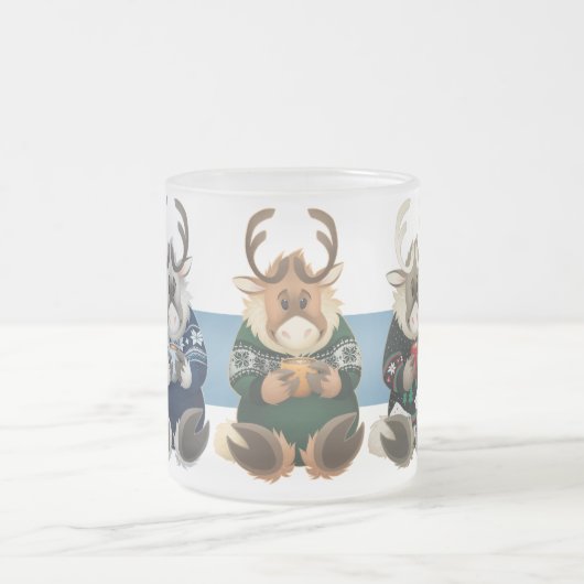 コーヒーBouグループ-曇らされたマグ フロストグラスマグカップ (中央)