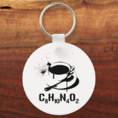 コーヒーC8H10N4O2 キーホルダー (正面)