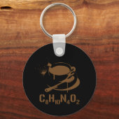 コーヒーC8H10N4O2 キーホルダー (正面)