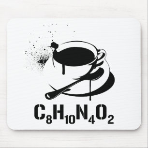 コーヒーC8H10N4O2 マウスパッド