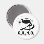 コーヒーC8H10N4O2 マグネット (正面/裏面)