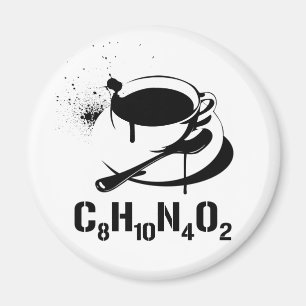 コーヒーC8H10N4O2 マグネット