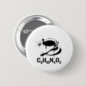 コーヒーC8H10N4O2 缶バッジ (正面&裏面)