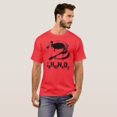 コーヒーC8H10N4O2 Tシャツ (正面フル)