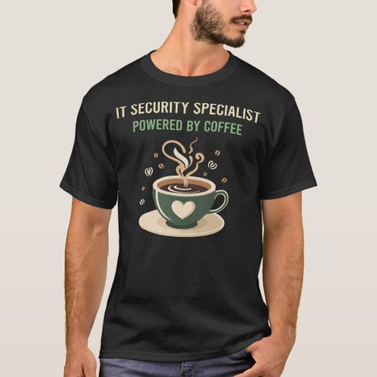 コーヒーITセキュリティ専門家による Tシャツ (正面)