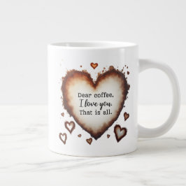 コーヒーLOVEバレンタインギフト、愛するコーヒーへ ジャンボコーヒーマグカップ